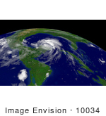 #10034 Picture Of Hurricane Emily Moving West-Northwest