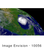 #10056 Picture Of Hurricane Emily Over The Gulf Of Mexico