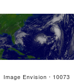 #10073 Picture Of Hurricane Maria And Tropical Storm Nate