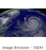 #10241 Picture Of Super Typhoon Chaba And Typhoon Aere