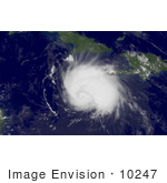 #10247 Picture Of Hurricane Charley Over Jamaica