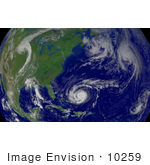 #10259 Picture Of 4 Tropical Storms