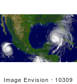 #10309 Picture Of Hurricanes Ivan And Javier