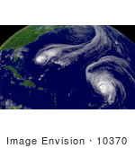 #10370 Picture Of Hurricane Jeanne And Hurricane Karl