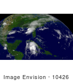 #10426 Picture Of Tropical Storm Bonnie And Hurricane Charley