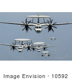 #10592 Picture Of Five E-2c Hawkeyes