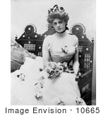 #10665 Picture of Ethel Barrymore in a Bridal Gown by JVPD