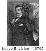 #10705 Picture Of Satan Tempting John Wilkes Booth To Murder Lincoln