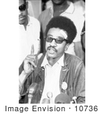 #10736 Picture Of H Rap Brown Speaking At A Sncc Conference