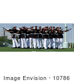 #10786 Picture Of Marine Corps Silent Drill Platoon Performing