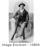 #10804 Picture of Calamity Jane Sitting With a Rifle by JVPD