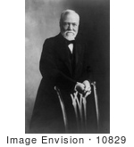 #10829 Picture Of Andrew Carnegie Leaning On A Chair