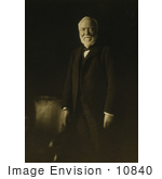 #10840 Picture Of Andrew Carnegie Standing By A Chair
