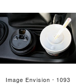 #1093 Photo Of Beverages In Car Cup Holders