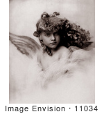 #11034 Picture of a Winged Female Child Angel by JVPD