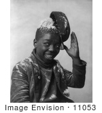 #11053 Picture Of Anafrican American Boy With A Ball Of Snow On His Head
