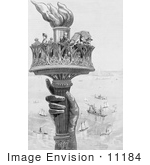 #11184 Picture Of The Torch Of Liberty Enlightening The World