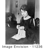 #11236 Picture of Grace Coolidge Knitting by JVPD