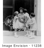 #11238 Picture of Little Girls Kissing Grace Coolidge by JVPD