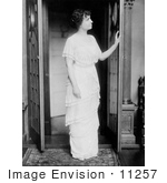 #11257 Picture Of Helen Keller In A Doorway