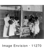 #11270 Picture Of African American Children In A Cooking Class