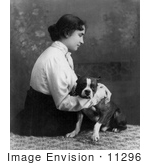 #11296 Picture Of Helen Keller With A Dog