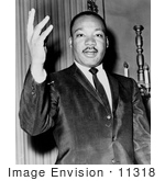 #11318 Picture of MLK With One Hand Up by JVPD