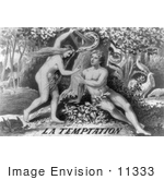 #11333 Picture of Adam and Eve in the Garden of Paradise by JVPD