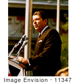 #11347 Picture Of Reagan During A Speech