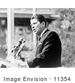 #11354 Picture of Ronald Reagan Delivering a Speech by JVPD