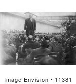 #11381 Picture Of Booker T Washington Giving A Speech