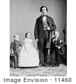 #11460 Picture of General Tom Thumb, Miss Lavinia Warren, The Giant by JVPD