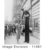 #11461 Picture Of Ann Ludwig And Stilt Walker Harry M Hart