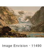 #11490 Picture Of A Glacier Loen Kjendalskronebrae Nordfjord Norway