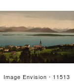 #11513 Picture Of A Church And Buildings Molde Norway