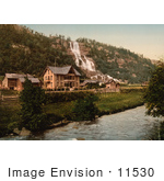 #11530 Picture Of Tvindefos Waterfall And Hotel Hardanger Fjord
