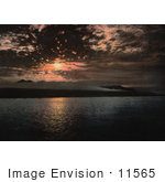 #11565 Picture Of A Midnight Sun Over Bell Sound