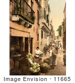 #11665 Picture Of A Venetian Street Market