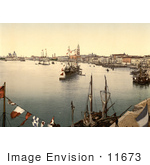 #11673 Picture Of A Harbor In Venice