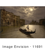 #11691 Picture Of Grand Canal By Moonlight Venice