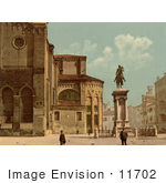 #11702 Picture Of Santi Giovanni E Paolo Church And Statue
