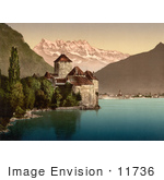 #11736 Picture Of Chillon Castle In Switzerland