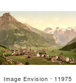 #11975 Picture Of The Village In Engelberg Valley Switzerland