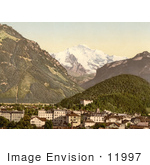 #11997 Picture Of Interlaken And Jungfrau In Switzerland