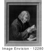 #12280 Picture Of Benjamin Franklin Reading