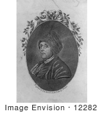 #12282 Picture of Benjamin Franklin With Fur Hat and Glasses by JVPD