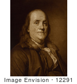 #12291 Picture Of Inventor Scientist And Diplomat Benjamin Franklin