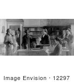 #12297 Picture Of Benjamin Franklin In The First Library In Philadelphia