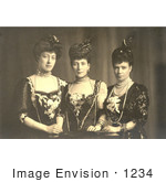 #1234 Photo of The Daughters of The King Christian IX of Denmark, Princesses Victoria, Alexandra, and Dagmar by JVPD