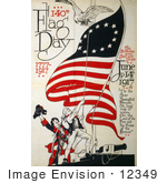#12349 Picture Of American Flag Day In 1917